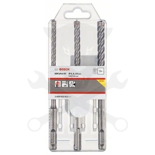 Fúrószár készlet SDS-PLUS 6/8/10 mm - Bosch (2.608.833.912)