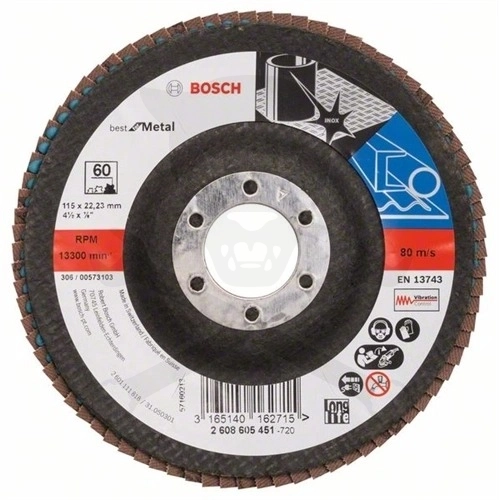 Lamellás csiszoló - D115 mm K60 B:MT - Bosch