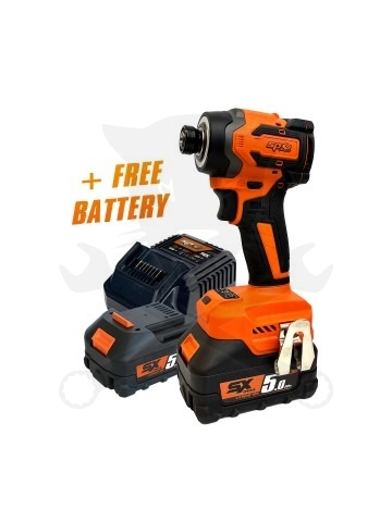 Ütvecsavarozó, akkus 18V  205 Nm 1/4" bit 2db 5.0Ah - SP Tools