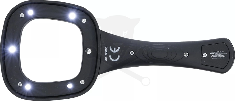 Nagyító  4x - LED világítással, D60 mm elemes BGS