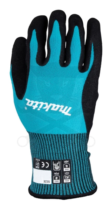 Kesztyű - szerelőkesztyű - Kék Nitril mártott - Makita  8/M