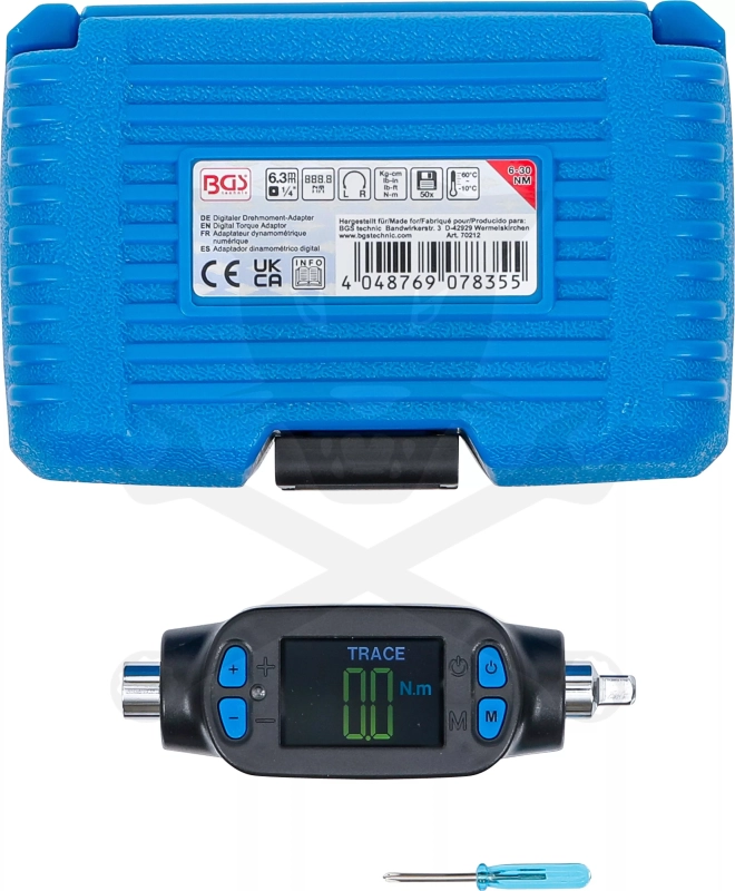 Nyomatékmérő adapter digitális 1/4"  6-30 Nm - BGS