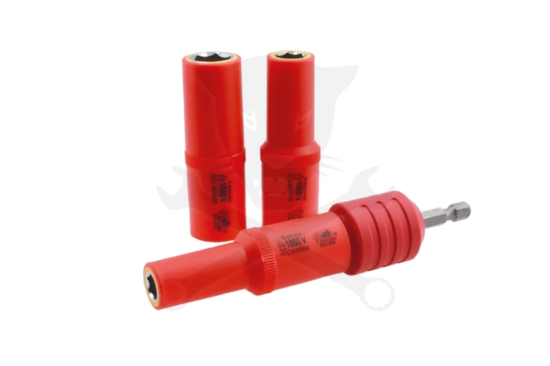 Dugókulcs készlet VDE 1000 V Szigetelt/Hibrid szerszám készlet 3/8" 4 db-os