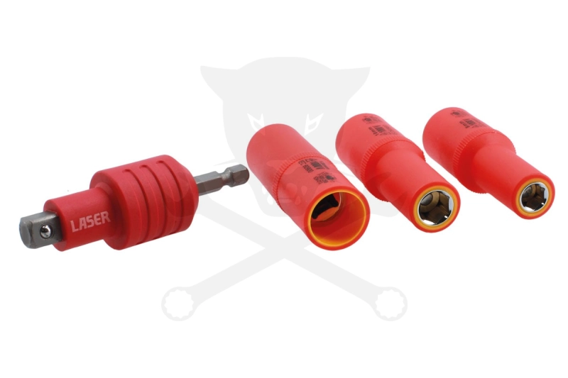 Dugókulcs készlet VDE 1000 V Szigetelt/Hibrid szerszám készlet 3/8" 4 db-os