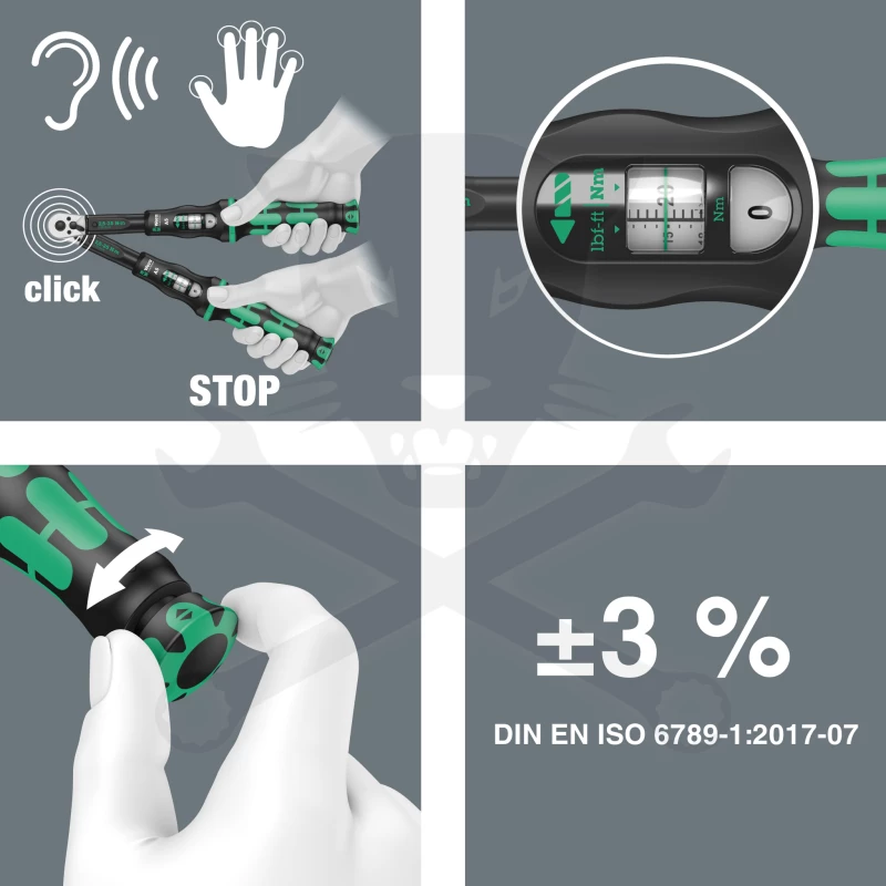 Nyomatékkulcs  40-200 Nm 1/2" - jobbos - Wera