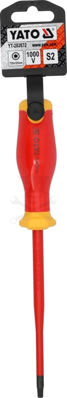 Csavarhúzó VDE 1000 V szigetelt Torx 25 x 125 mm - Slim - Yato