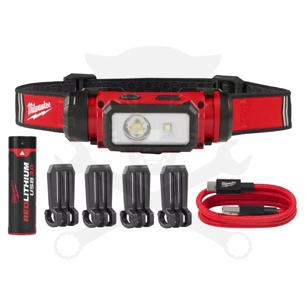 Szerelőlámpa - Fejlámpa L4 B3  600 Lumen IP54 USB L4HL2-301 - Milwa