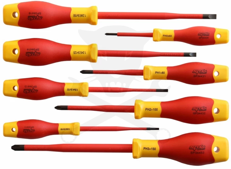 Csavarhúzó készlet szigetelt VDE 1000V 8 db-os készlet PH + SL - SP Tools