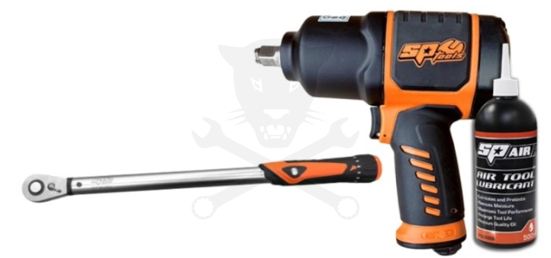 Légkulcs  1/2" 1800 Nm + 0,5 L Olaj + Nyomatékkulcs 1/2" klt- SP Tools