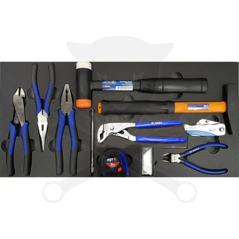 Szerszámos láda felszerelt SP Tools szerszámokkal 130 részes -