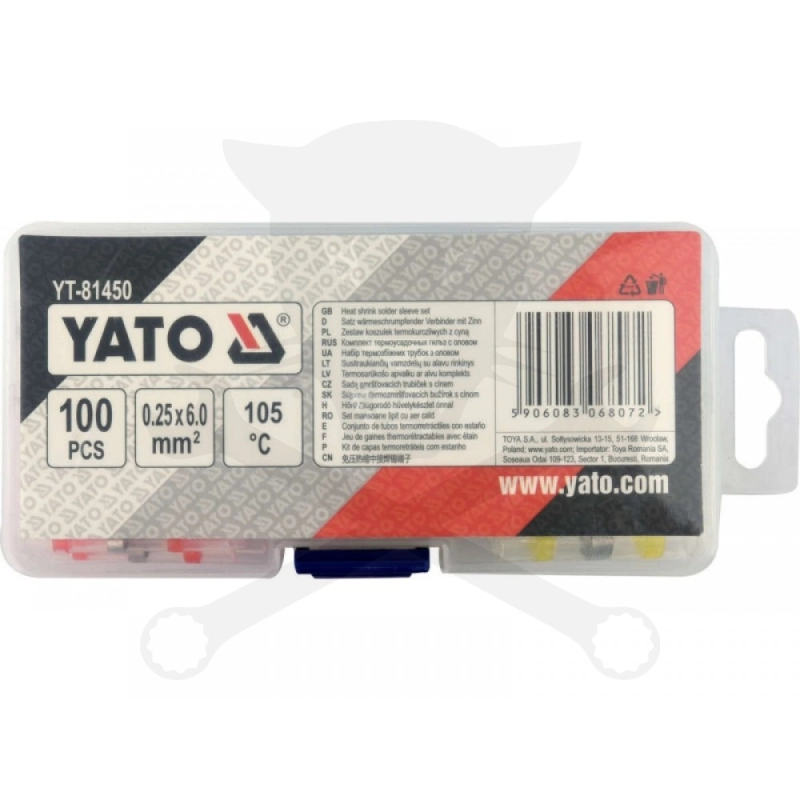 Hőzsugorcső 100 részes klt, színes 0.25-6 mm - Yato