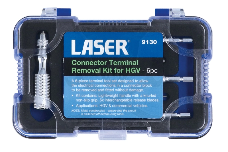 Kábelcsatlakozó szerelő - saru eltávolító készlet  6 db-os TEHER - Laser