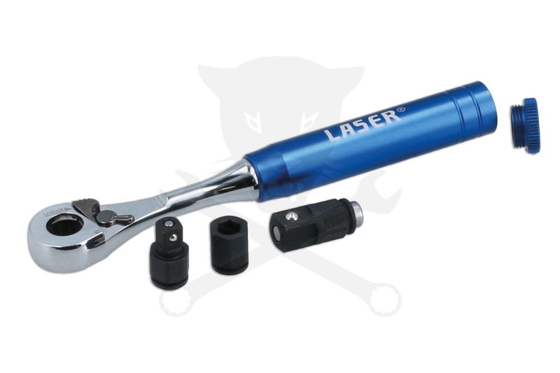 Crowa racsnis kulcs 1/4"+1/4"+3/8" MINI - 3:1-ben Cserélhető fejekkel