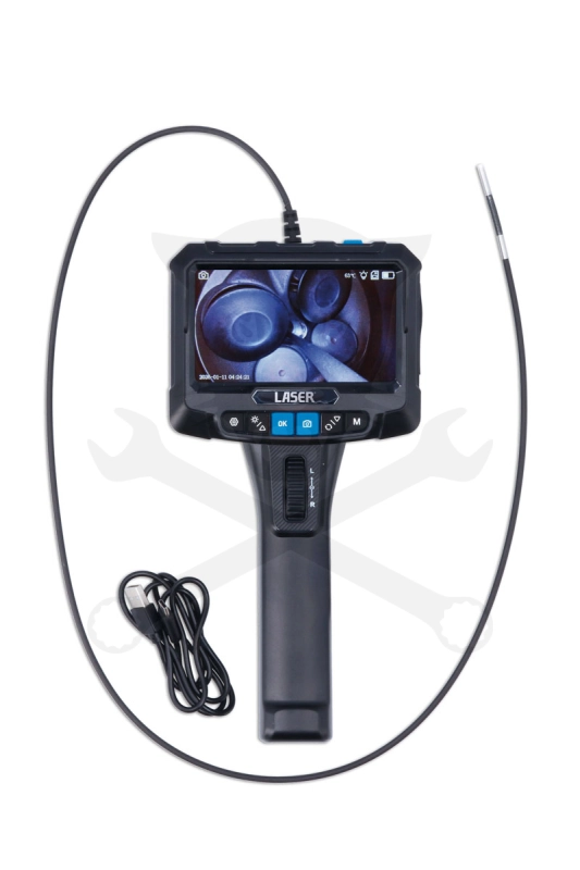 Videoszkóp - inspekciós kamera  3.9 mm-es x 1000 mm 5" kijelző, flexi