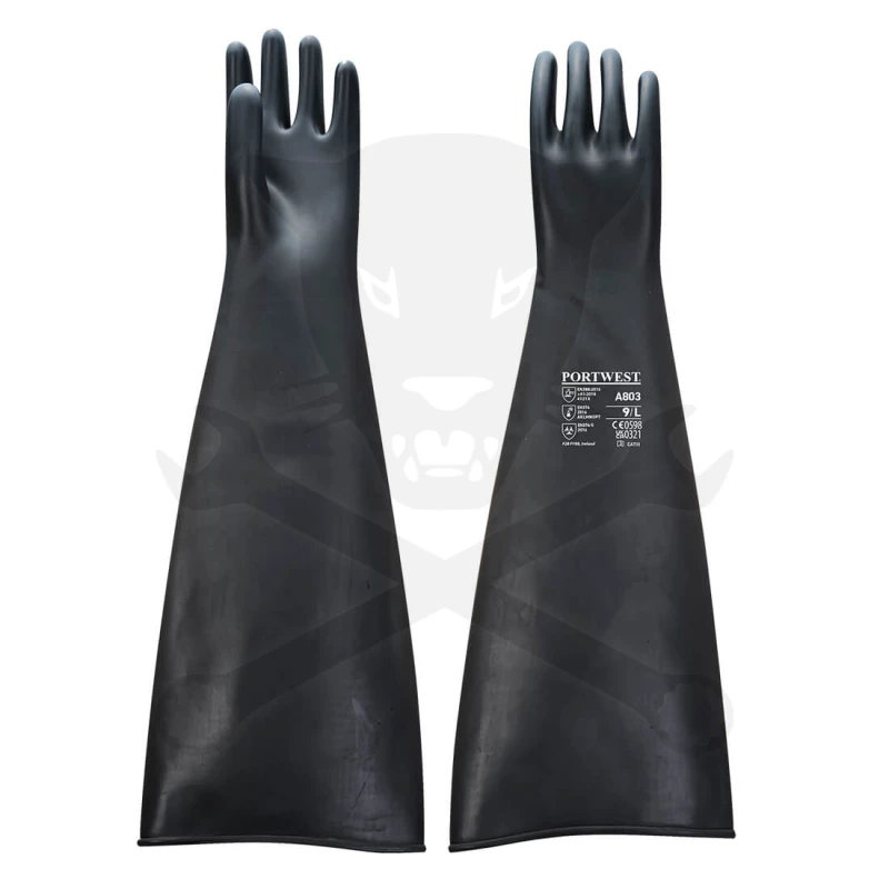Alkatrészmosó Kesztyű 1,3 mm vastag Latex 60 cm 9/L - Portwest