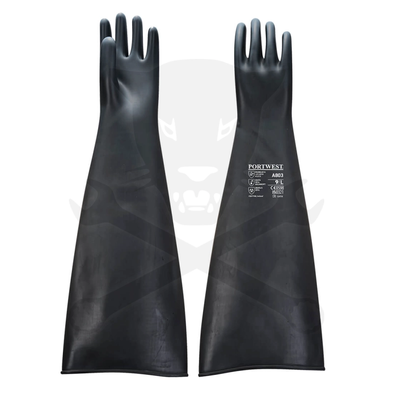 Alkatrészmosó Kesztyű 1,3 mm vastag Latex 60 cm  9/L - Portwest