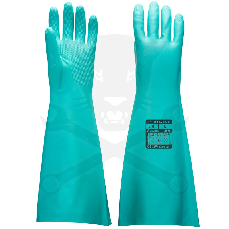 Alkatrészmosó Kesztyű 0,55 mm vastagság Nitril 48 cm 10/XL - Portwest