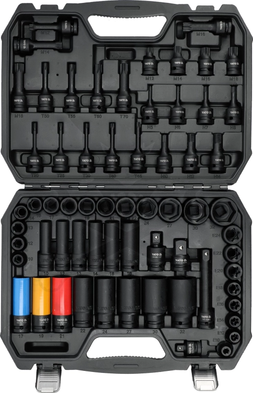 Légkulcsfej készlet 1/2" 64 db TX-ETX-XZN-HEX-6 lap - Yato