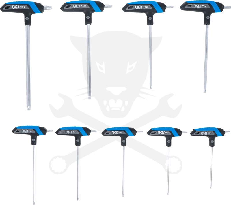 Torx kulcs T-fogós készlet T10-T50 9 db-os készlet - BGS