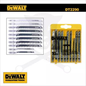 Fűrészlap dekopírfűrészhez, fára készlet. - 10 r. - DeWalt
