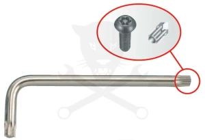 Torxkulcs "L" alakú TPX15 furatos torx, hosszú KingT