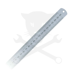 Vonalzó, acél, merev  300 mm x 25 mm metrikus és colos (KEN-518-3310K)