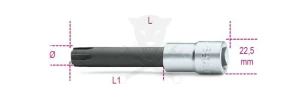 Rátűzőkulcs - crowa+bit 1/2" ribe 10 mm Beta (920ES/10)