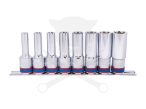 Dugókulcs - crowafej készlet 1/2" belső torx E10-E24 8 db-os