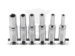 Dugókulcs - crowafej készlet 1/4" belső E-torx E4-E10 hosszú 6 db-os BGS