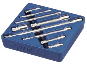 Tálcás Genius toldószár-billenős készlet 9 db-os 1/4 + 3/8 + 1/2" - 1/6