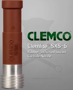 Homokfúvó géphez CLEMCO fúvóka  SXS-6 - Szilícium-Karbid 9,5 mm x 165 mm