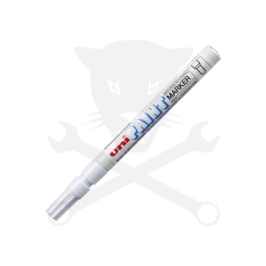 Jelölő filctoll, fehér marker 0.8 mm ipari Unipaint