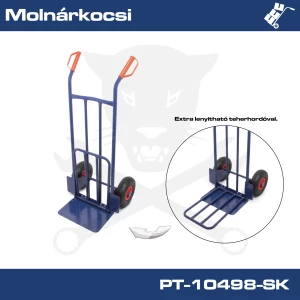 Molnárkocsi 250 kg terhelhetőséggel - lenyitható extra rakfelület