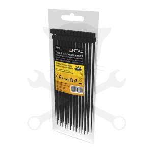 Kábelkötegelő 2,5x150 - Fekete - 50 db-os - Entac