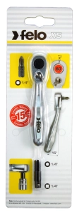 Racsnis hajtószár, mini - bit tartós 1/4" 60T - Felo