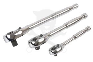Crowa racsnis kulcs készlet 3 db-os nyomógombos 1/2"-3/8"-1/4"
