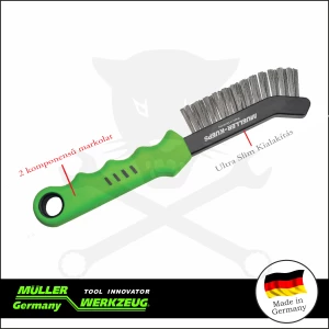 Drótkefe Féknyereg tisztító kefe - acél 225 mm - profi - MÜLLER