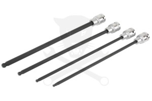 Rátűzőkulcs készlet 1/2" 4 db-os gömbvég extra hosszú 288 mm 5-6-8-10 mm