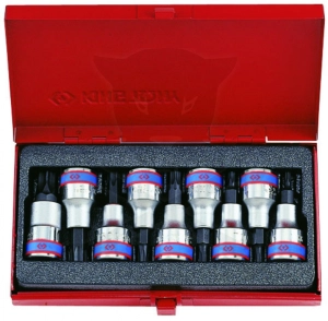 Rátűzőkulcs - crowa+bit készlet 1/2" torx T20-T60 9 db-os