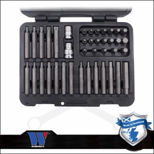 Torx-imb.-spline bit készlet 40 db - PROFI - Welzh