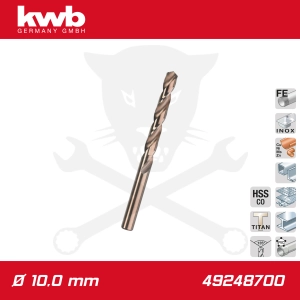 Csigafúró 10,0 mm HSS-G Co5 DIN 338 Twist, profi - KWB