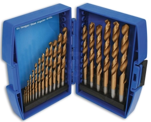 Csigafúró készlet HSS TiN Titán bevonatú 19 db-os 1.0-10.0 mm LASER