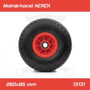 Molnárkocsi KERÉK műa.felnis csapágyas - TÖMÖRgumis 3.00-4 / 260x85mm