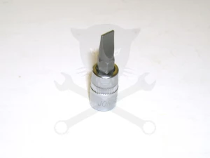 Rátűzőkulcs - crowa+bit 1/4" lapos 6 mm