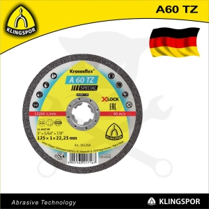 Vágókorong 125 x 1.0 x 22.23 mm INOX 80m/s - X-Lock A 60TZ - Klingspor