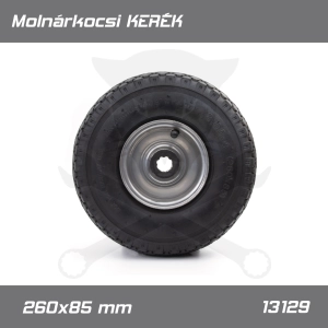 Molnárkocsi KERÉK fémfelnis tűgörgős - gumitömlős 3.00-4 / 260x85 mm