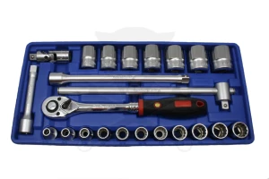 Tálcás Genius dugókulcs készlet 12 szögű COLOS rövid 1/2" 23 db-os - 1/3