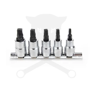 Rátűzőkulcs készlet 3/8" MTS Mortorq Spiral 4 ágú Bit fej készlet MTS0-MTS4