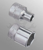 Dugókulcs - crowafej 3/8" 6 lap normál 06 mm Genius