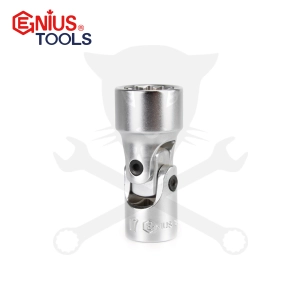 Dugókulcs - crowafej 3/8" csuklós 17 mm Genius